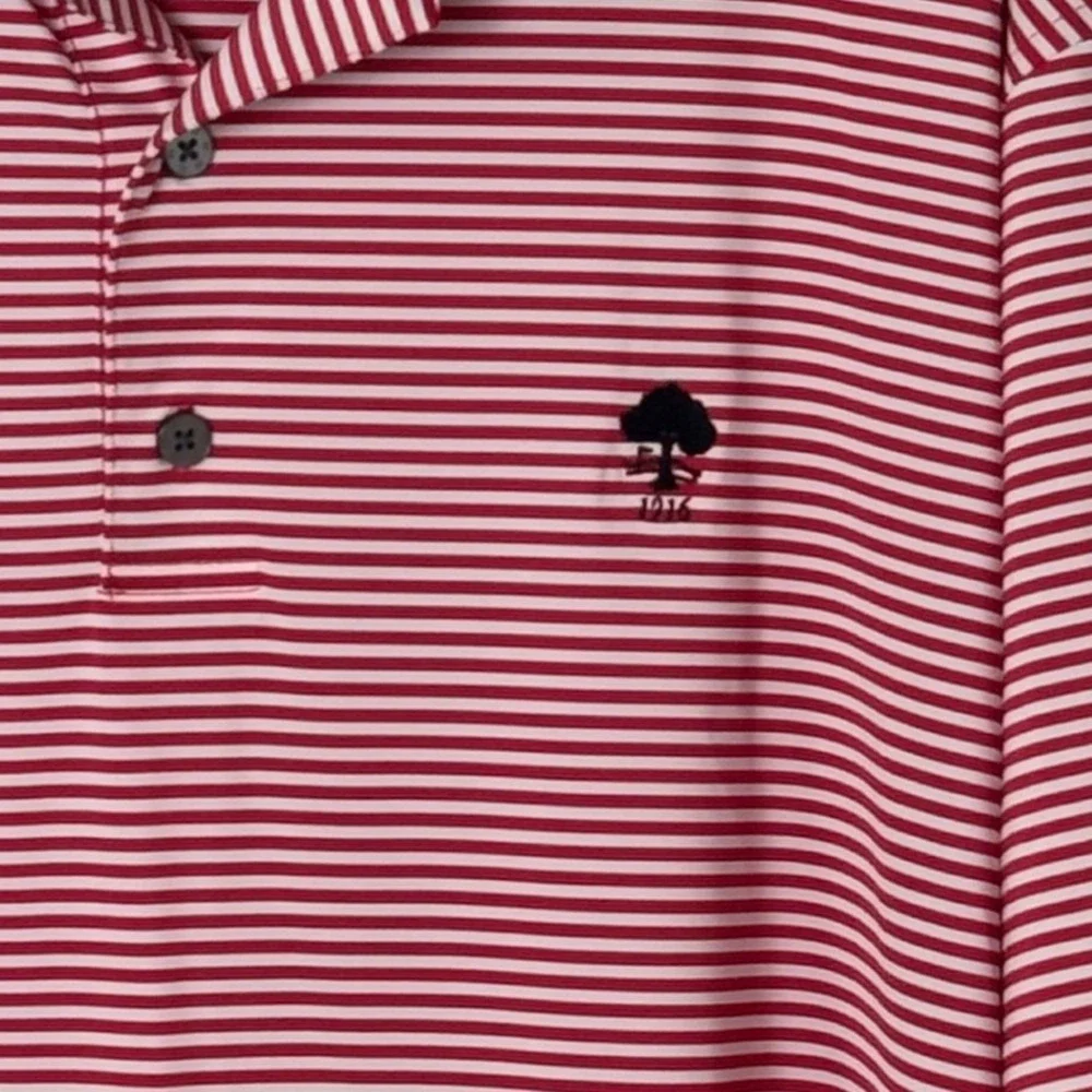 FootJoy‎ FJ Golf Polo Shirt XL Red White Stripe Short Sleeve Performance 1916